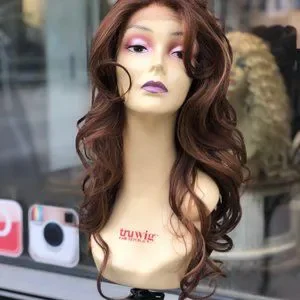 Tess Wigs | Hair | Copper Brown Free Part Swiss Lace Front  display picture 1